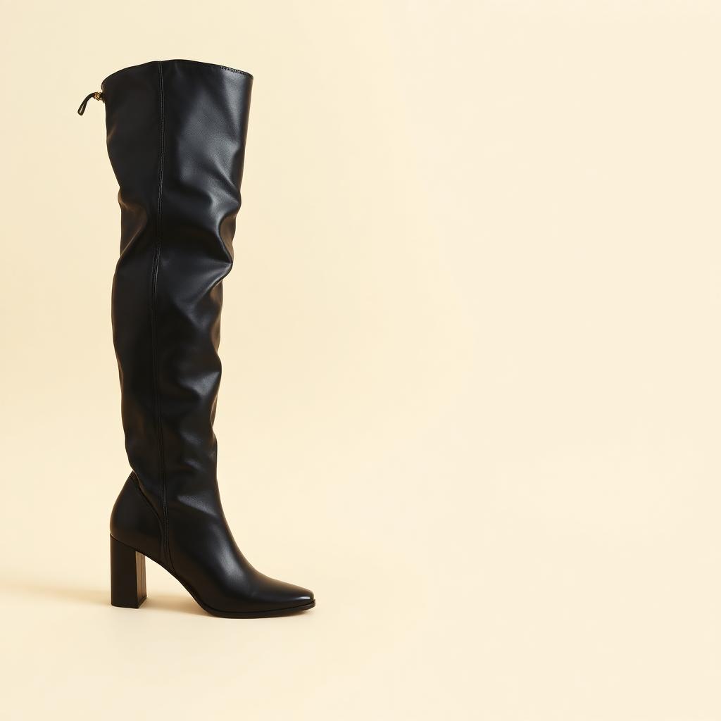 Over-the-Knee Leather Boot