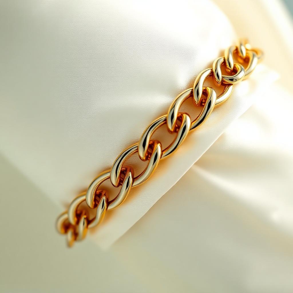 Gold Curb Chain Bracelet