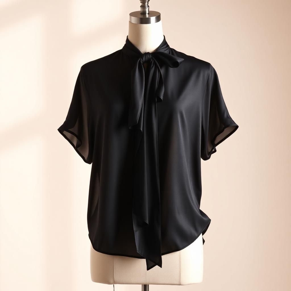 Noir Silk Blouse