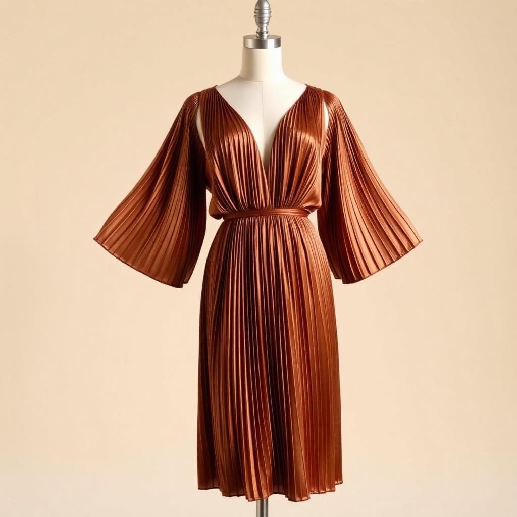 Plissé Silk Midi