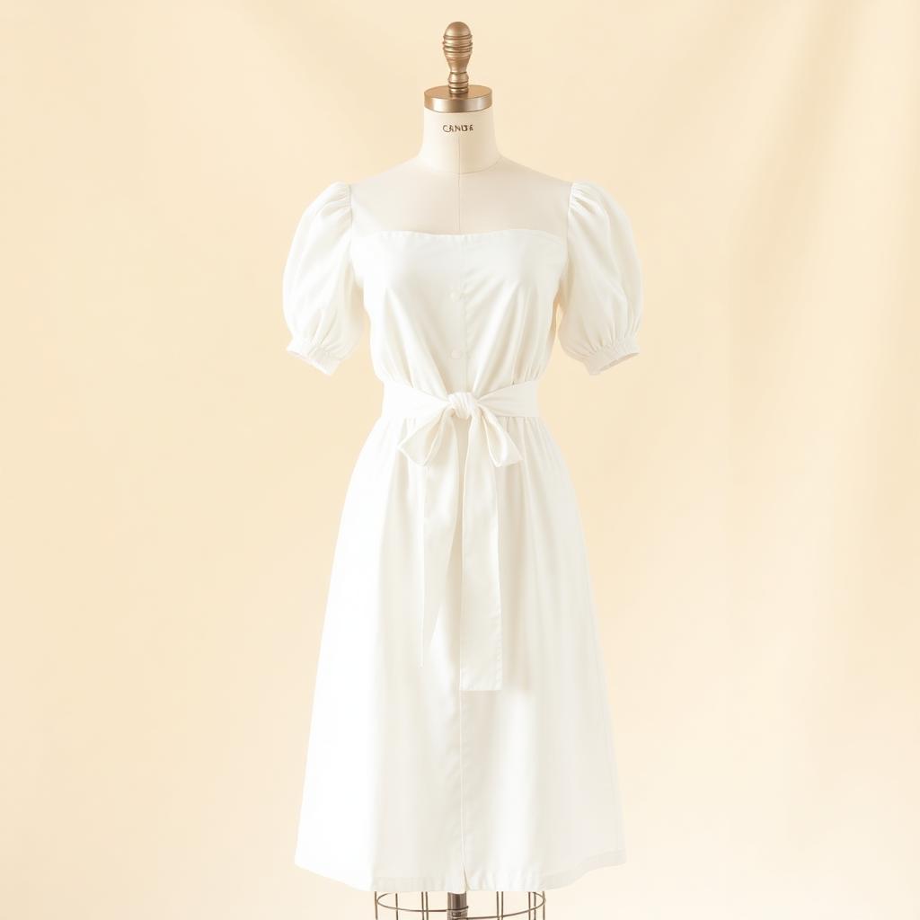 Cotton Poplin Midi Dress