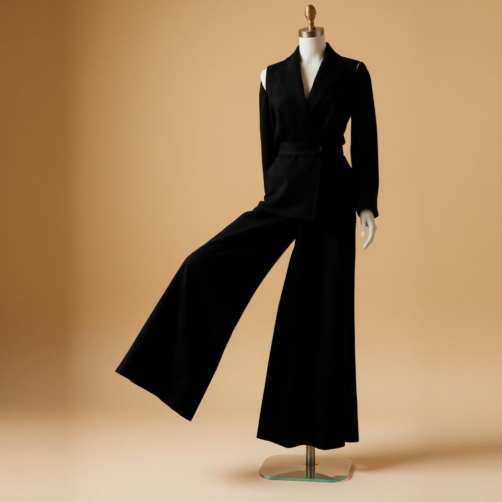 Wide-Leg Crepe Trouser